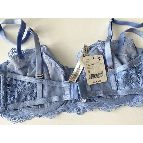 NWT Free People Intimately FP Maya Underwire Convertible Bra in Blue Size 32D - Picture 5 of 5